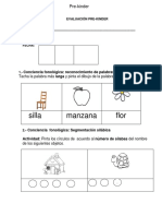 EVALUACIÓN Lenguaje