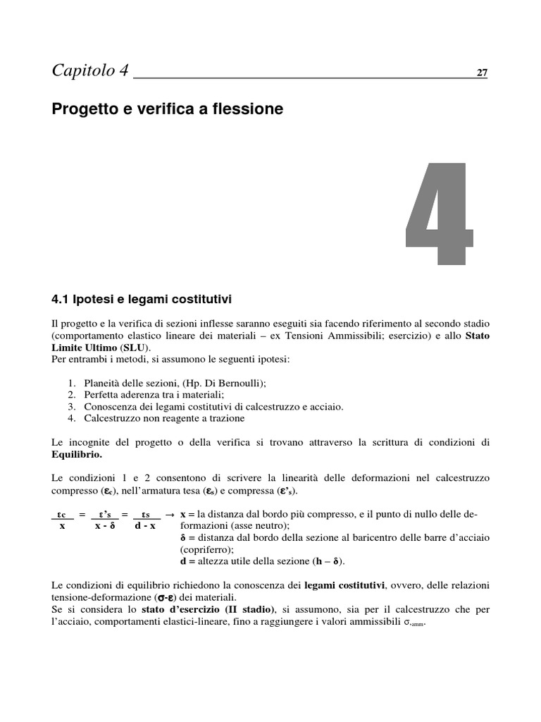Flessione Progetto Verifica