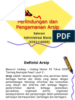 Sahroni Perlindungan Dan Pengamanan Arsip