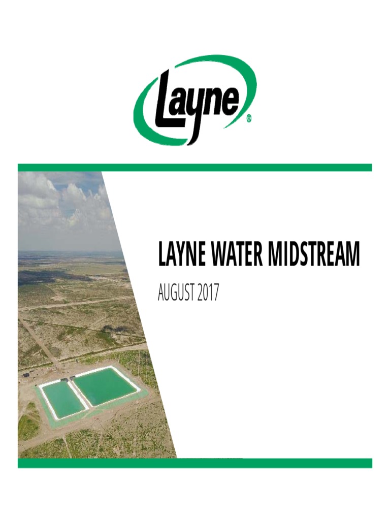 Layne Water Midstream Presentation PDF Water Resources Pipeline