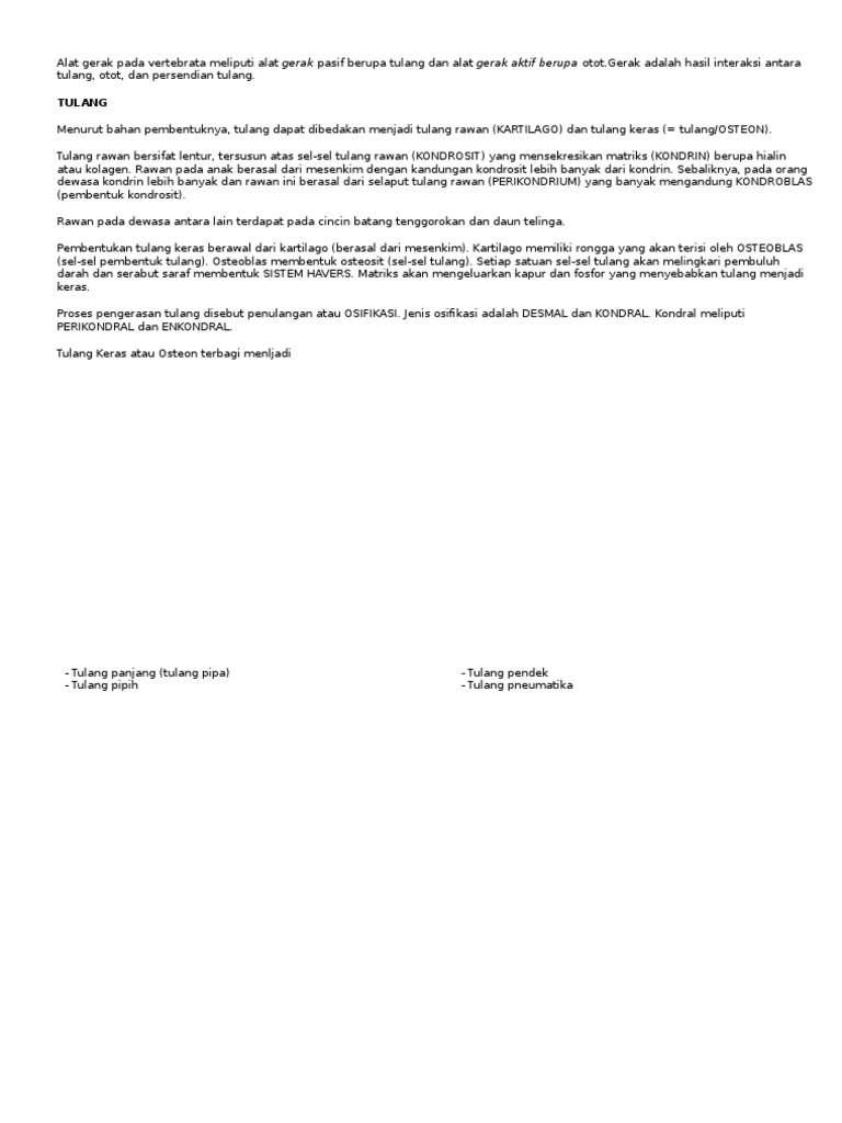 Mengapa Tulang Disebut Sebagai Alat Gerak Pasif Sebutkan Itu Mengapa Tulang Disebut Sebagai Alat Gerak Pasif Sebutkan Itu