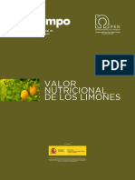 Valores Nutricionales Limones