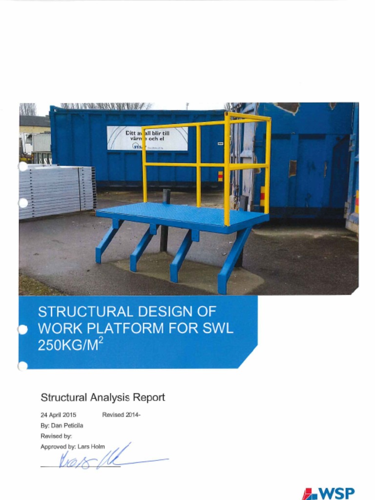 Steel Platform Structural Design Analysis | PDF | Strength Of Materials ...