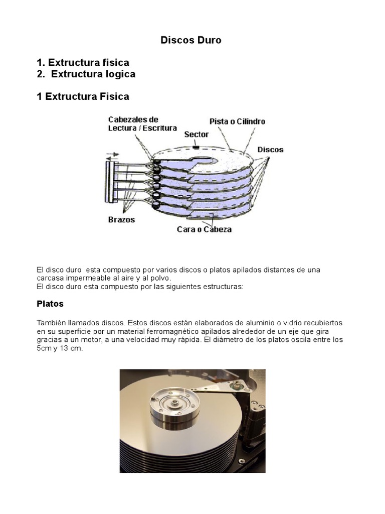 Estructura Del Disco Duro | PDF | Disco duro | Hardware de la computadora