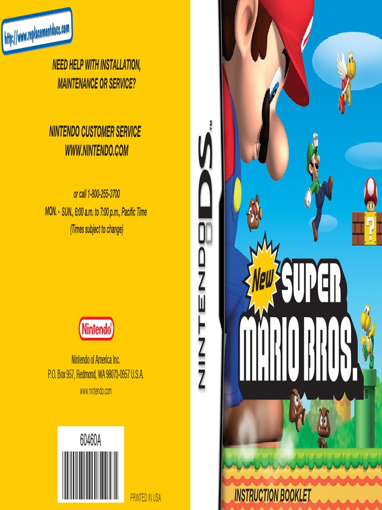 New Super Mario Bros - Manual - NDS | PDF | Mario | Battery (Electricity)