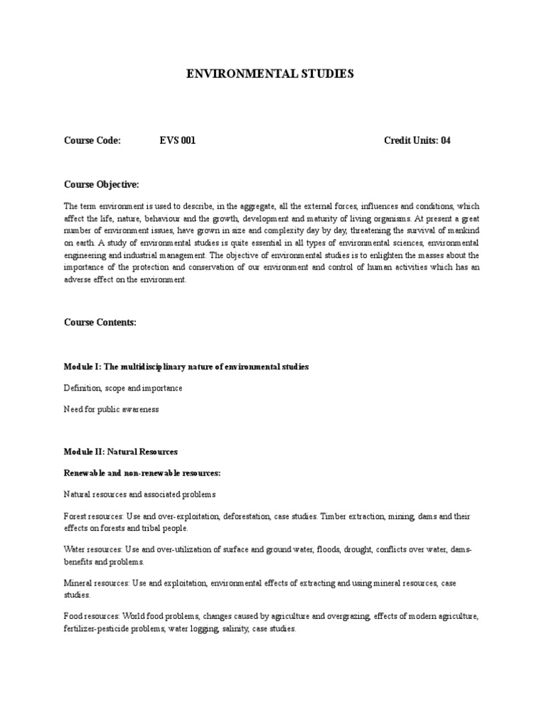 A-Level Environmental Science Overview | PDF | Conservation Biology ...