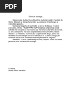 Scrisoarea de Motivatie