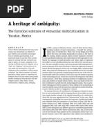 ARMSTRONG FUMERO_ a Heritage of Ambiguity