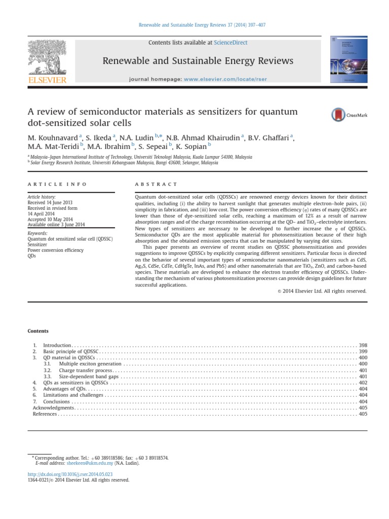 Quantum Dot Solar Cell Advances | PDF | Photovoltaics | Solar Cell