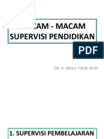 Macam - Macam Supervisi Pendidikan