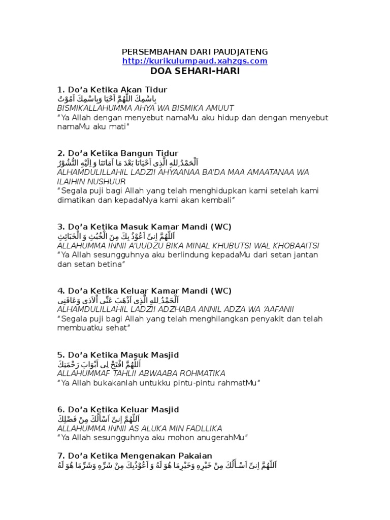 A 4 12 Buku Kumpulan Doa Anak Paud Tk Kb Pdf