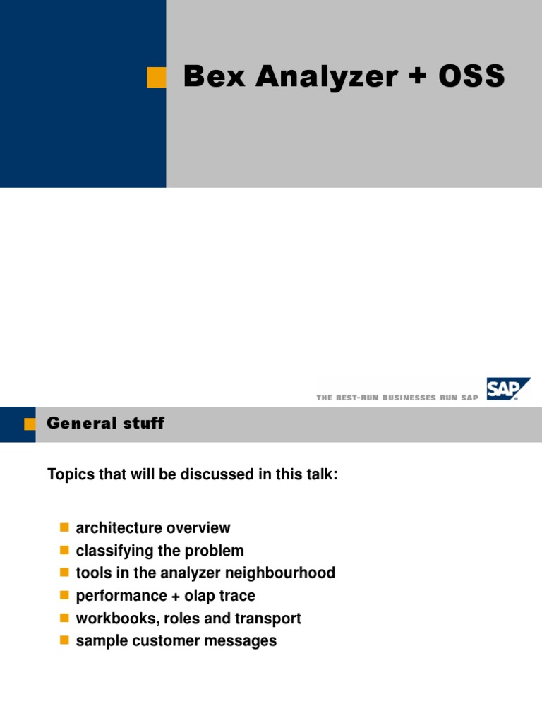 BEx Analyzer Troubleshooting Guide | PDF | Digital Technology ...