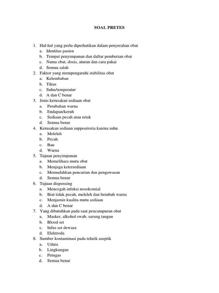Soal Pretes | PDF