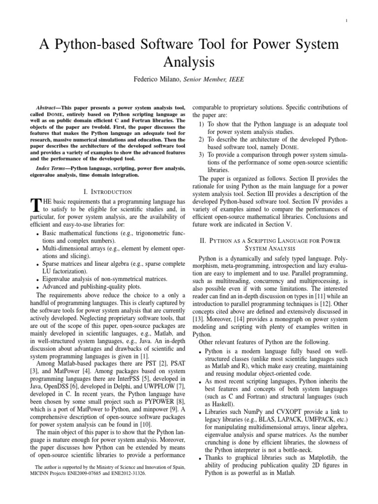 Python For Power Systems Computation | PDF | Partial Differential ...
