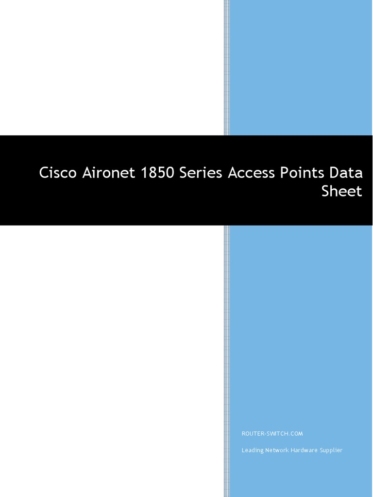 Cisco Aironet 1850 Series Access Points Data Sheet | PDF | Mimo | Ieee ...