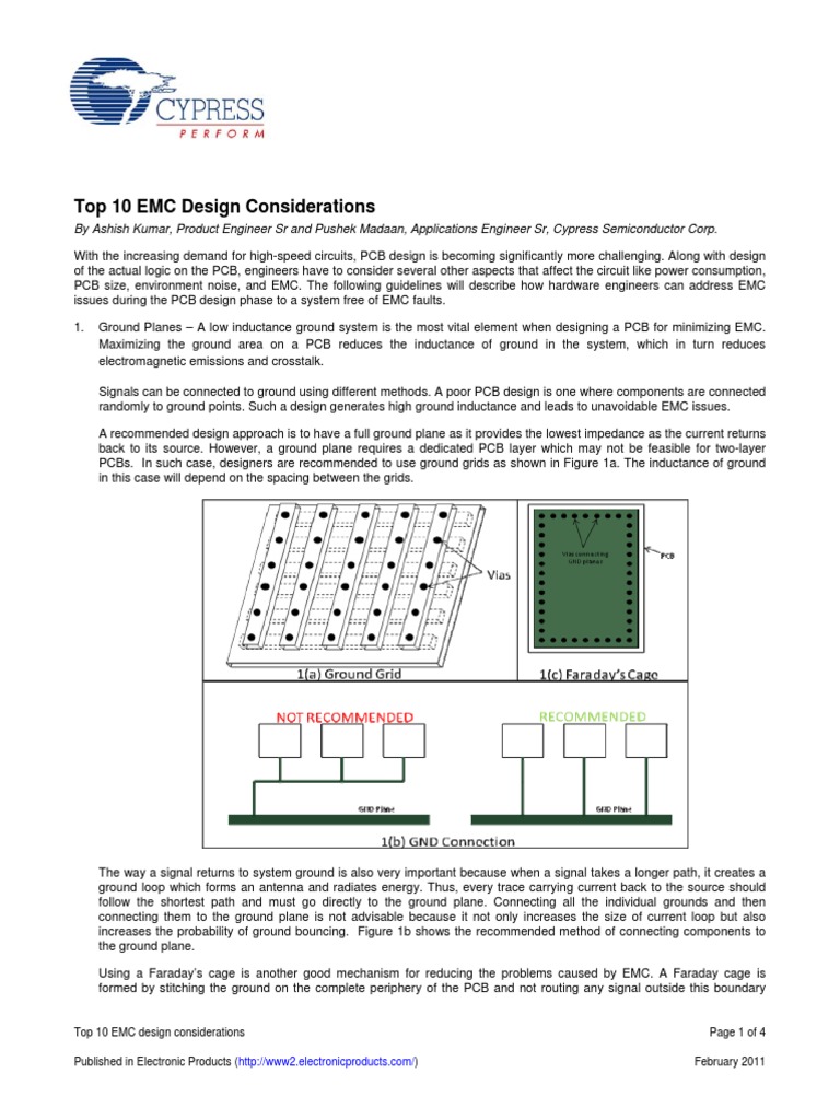 EMC Design Considerations - Article PDF | PDF | Electromagnetic ...
