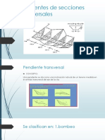 Pendientes de Secciones Transversales