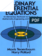 Ordinary Differential Equations (Morris Tenenbaum, Harry Pollard)