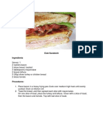 Bacon, Egg and Tomato Club Sandwich