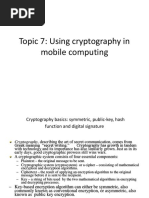 Topic 7: Using Cryptography in Mobile Computing