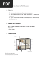 Base Module for Experiments in Fluid Mechanics