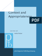Anita Fetzer - Context and Appropriateness PDF