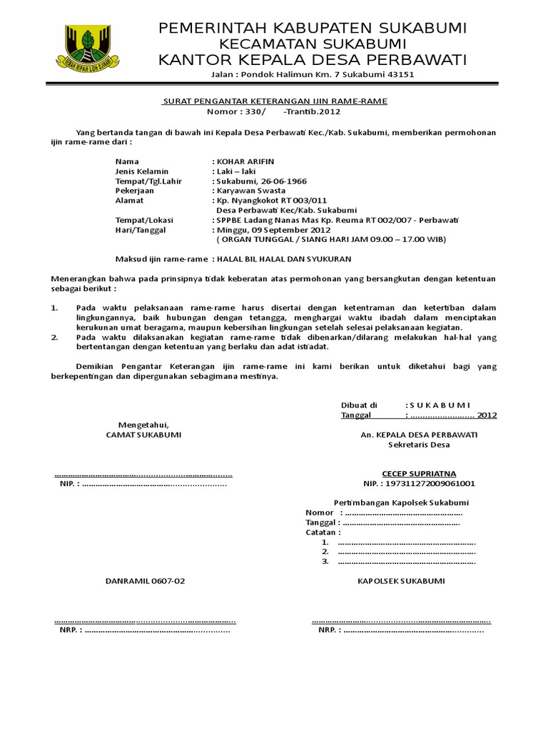 SK. Ijin Rame - Rame | PDF