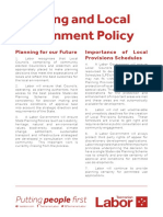 Planning and Local Government Policy