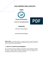 Actividad de la  Unidad I asignatura Pruebas Psicopedag+¦gicas I - Tema Evaluac+¦n Psicopedag+¦gica