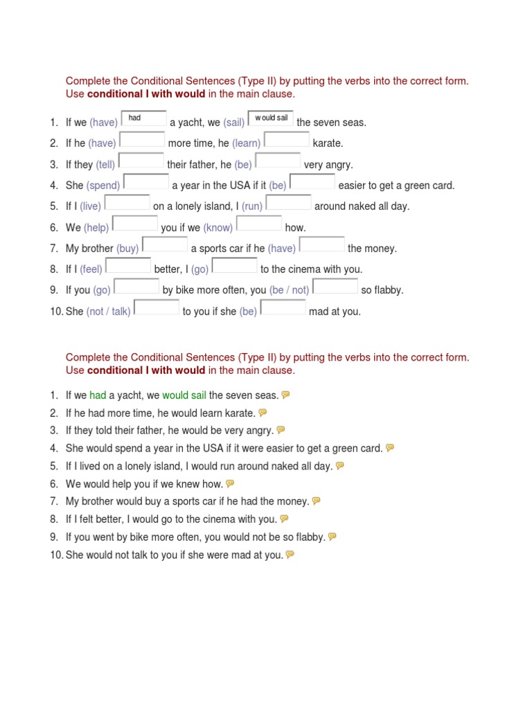 Conditional Sentences Practice Guide | PDF | Grammar | Morphology
