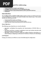 Configure IPv4 and IPv6 Addressing