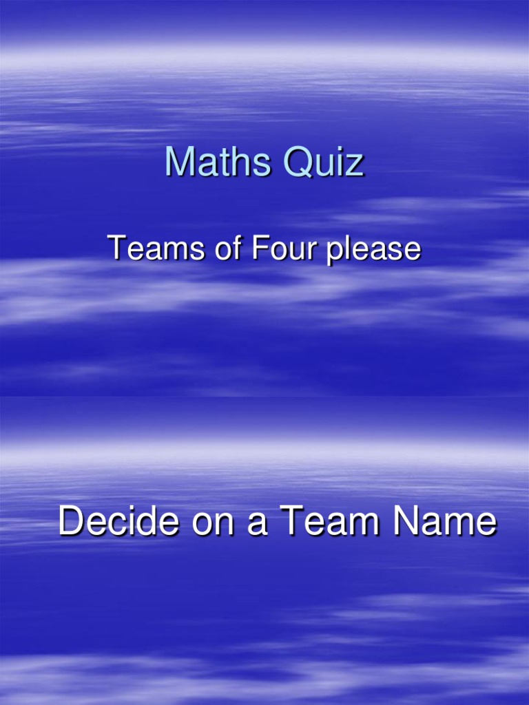 QAMT Yr 8 Quiz Round Sponsored by. - ppt download