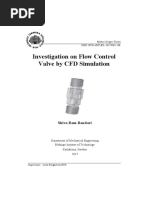 Investigation On Flow Control Valve by CFD Simulation: Shiva Ram Bandari