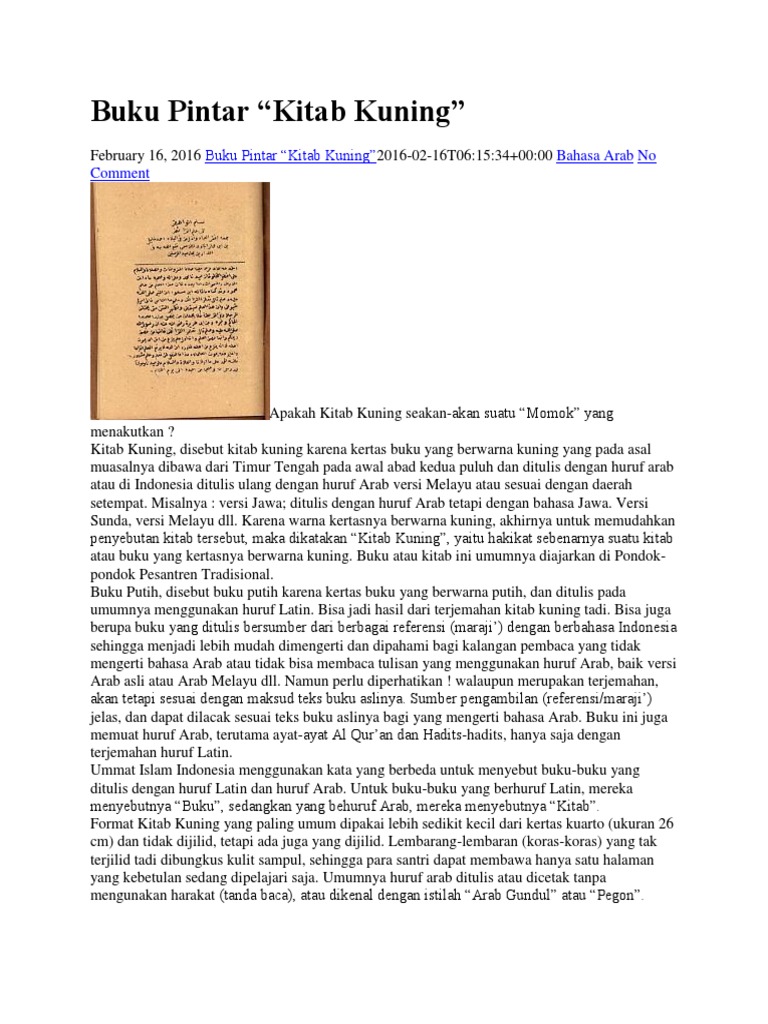 Panduan Lengkap Kitab Kuning PDF | PDF | Agama & Spiritualitas