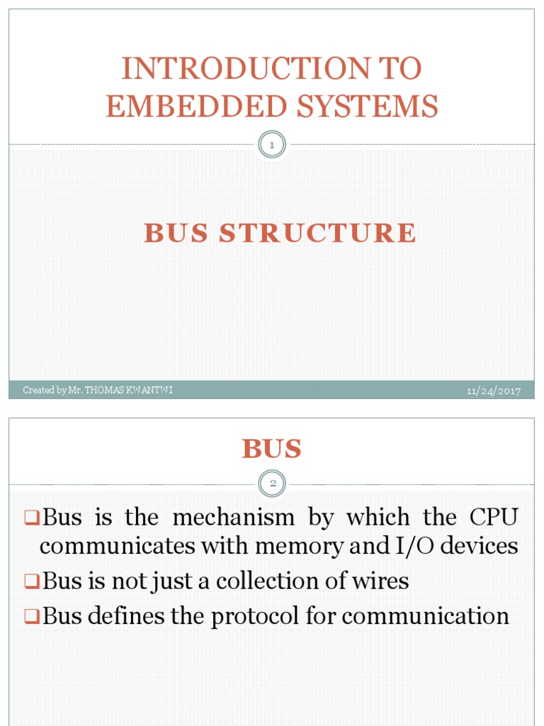Bus Structure in Embedded Systems | PDF | Central Processing Unit ...
