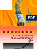 Statistik Daerah Kecamatan Sanden 2016