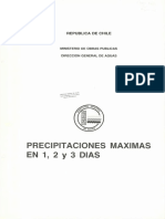 MOP DGA Precipitaciones Máximas en 1, 2 y 3 Días