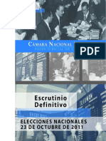 2011 Escrutinio Definitivo eleccciones