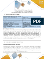 Syllabus Del Curso Intervención Psicosocial en Contexto Organizacional