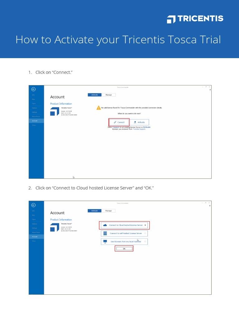 How to Activate Your Tricentis Tosca Trial