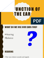 the function of the ear