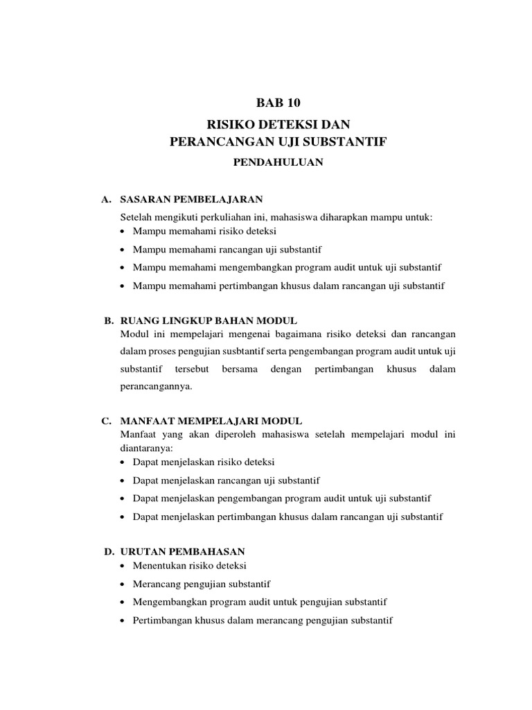 Pengujian Substantif Audit