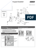 BE365 - Keypad Deadbolt Installation Instructions 23780000