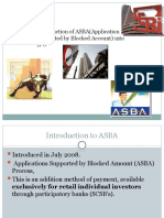 Introduction of ASBA (Application Supported by Blocked Account) Into IPO