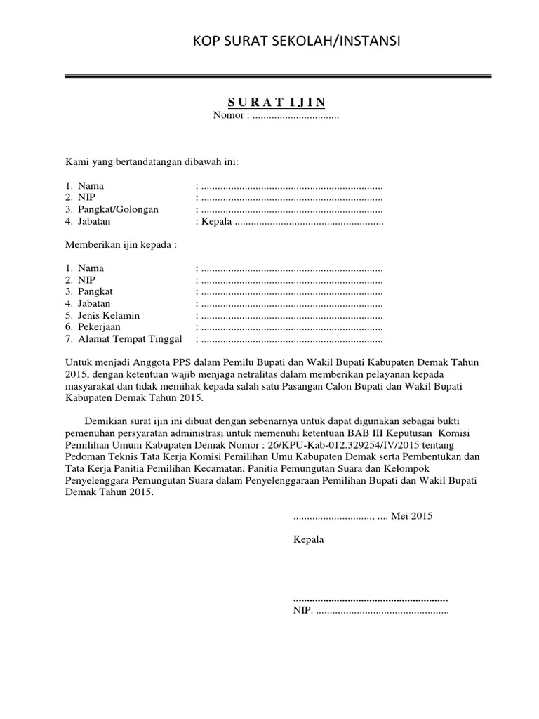 Contoh Kop Surat Wakil Bupati - Contoh Kop Surat