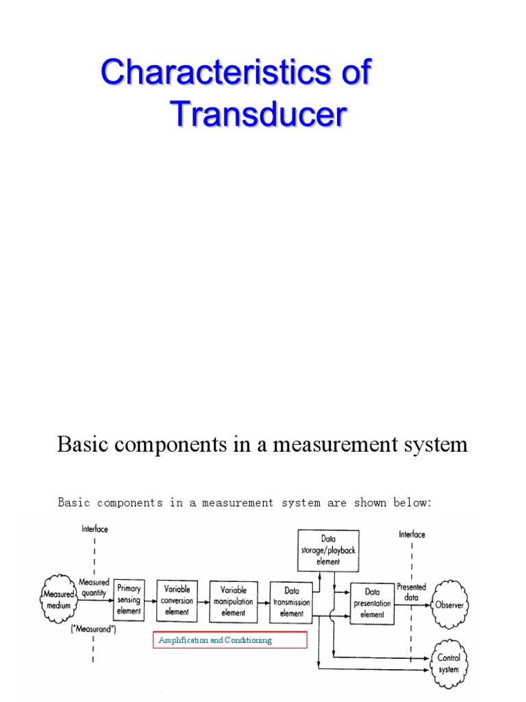 Transducer Characteristics Overview | PDF | Accuracy And Precision | Sensor