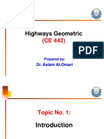 Highway Geometric Design Introduction