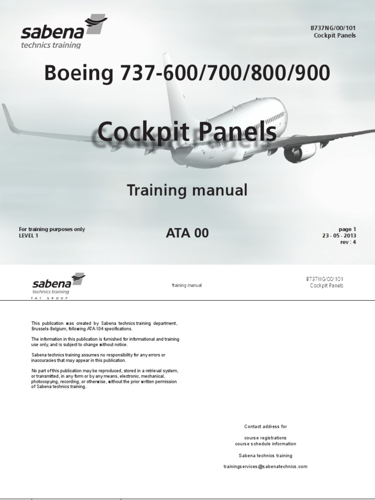 Boeing 737 メンテナンストレーニングマニュアル 737-600 Cockpit Panel Training Manual | PDF | Aviation | Aircraft