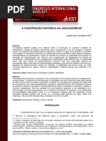 A Construcao Historica Da Adolescencia
