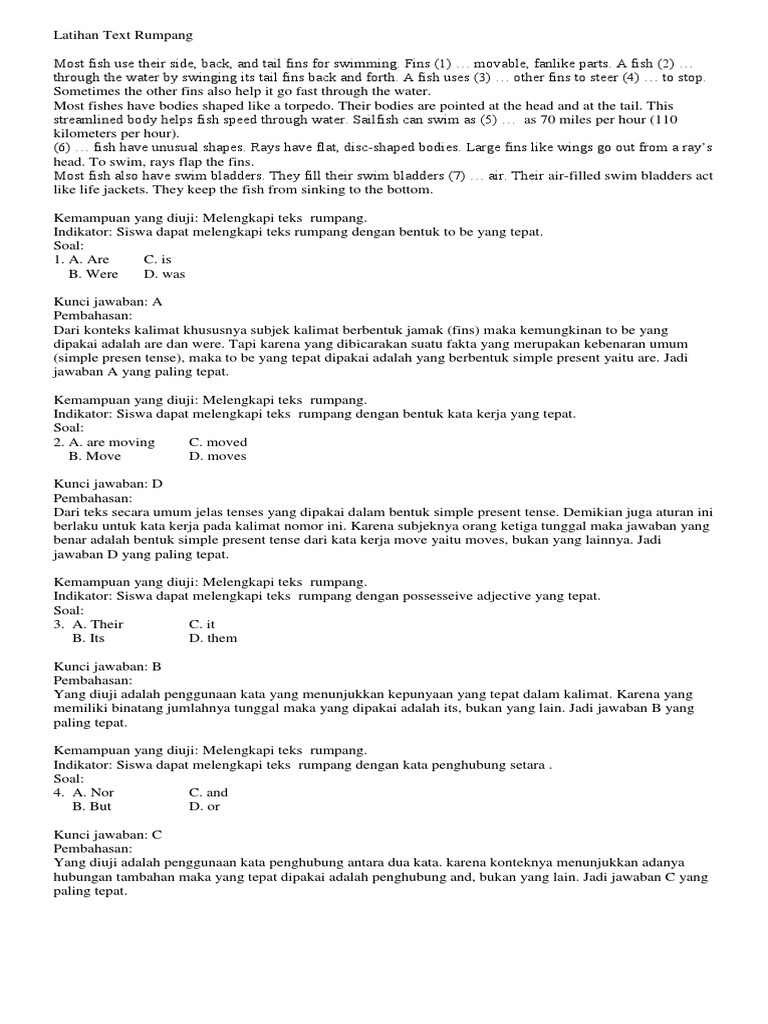 Latihan Text Rumpang Sirip